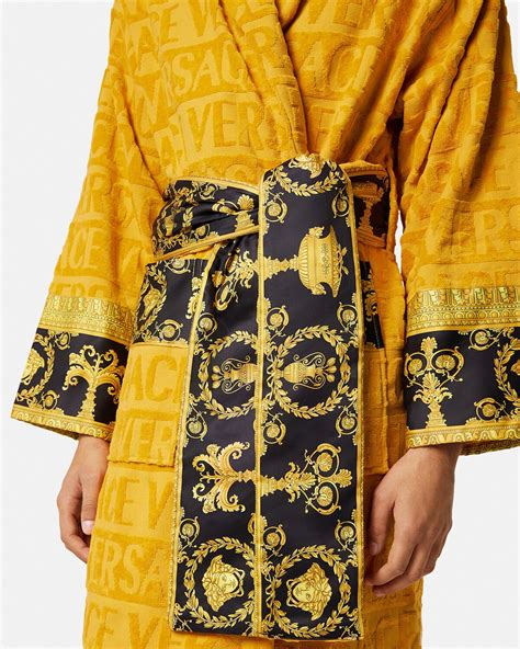 versace bathrobe yellow|versace bathrobe women.